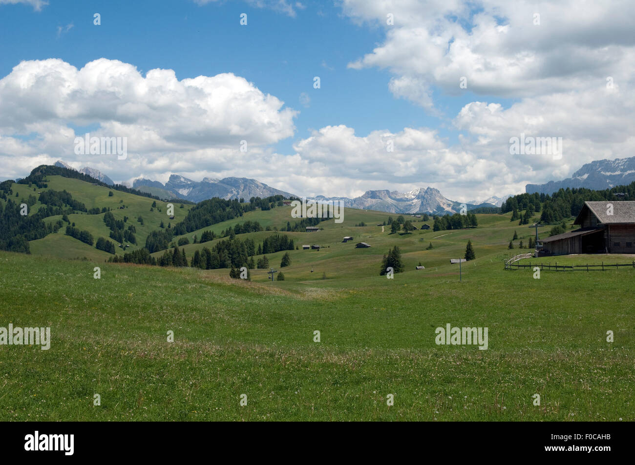 Seiser Alm, Dolomiten, UNESCO-Weltnaturerbe Dolomiten, Stockfoto