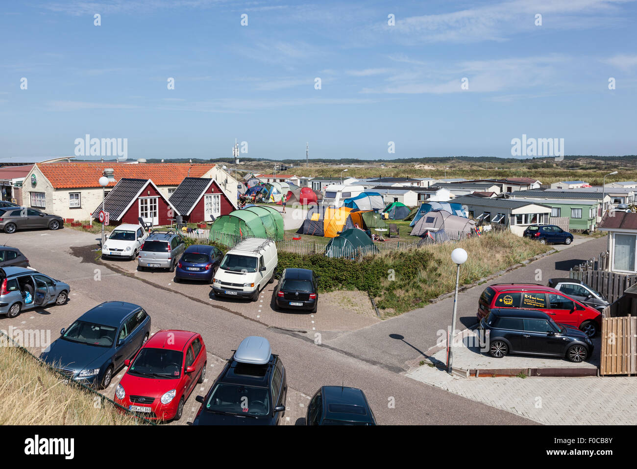 Campingplatz in den Niederlanden Stockfoto