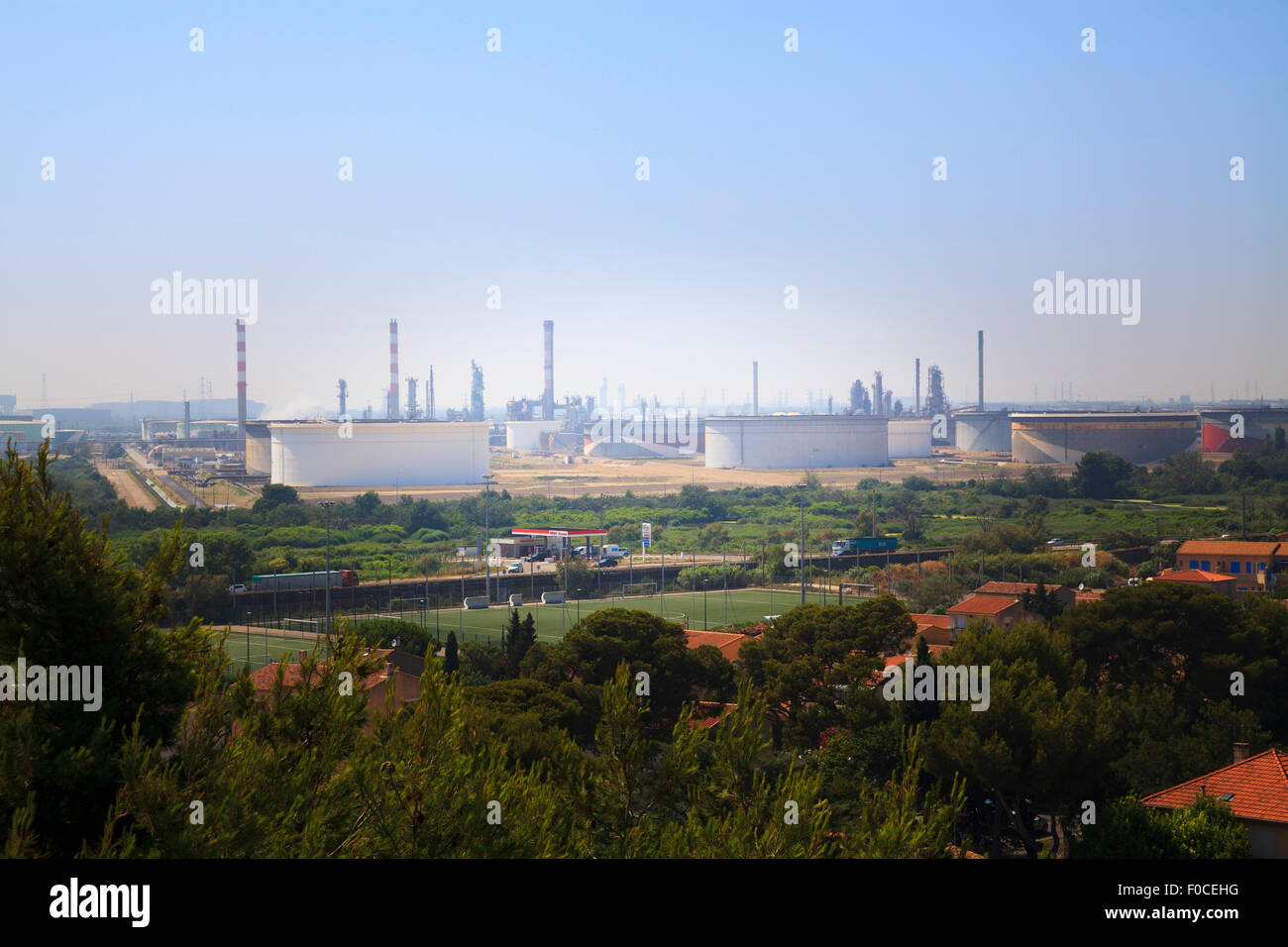 Die Methan-Gas terminal im Hafen von Fos-Sur-Mer in Frankreich Provence Stockfoto