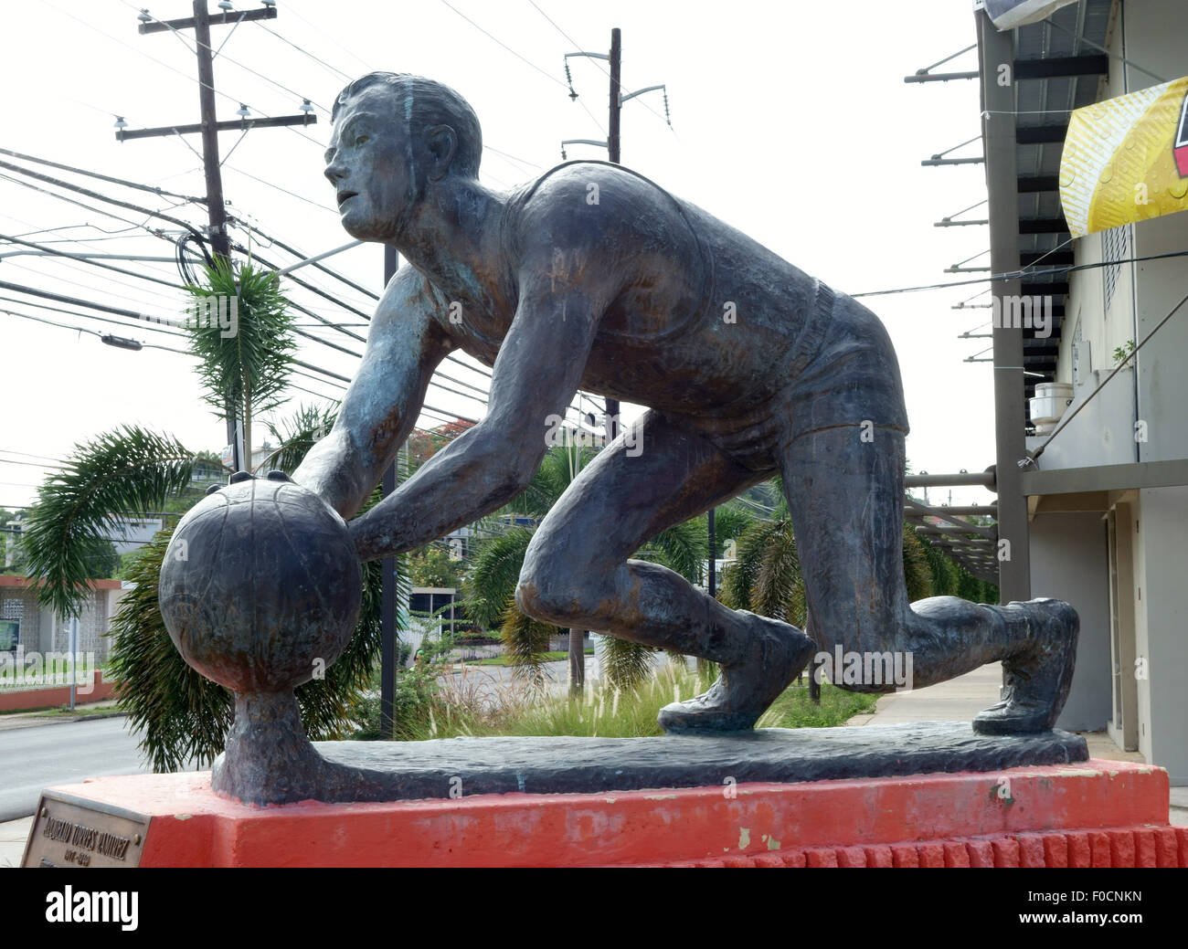 Basket Ball Statue San German Puerto Rico Stockfoto