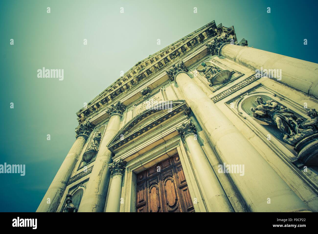 St. Maria vom Rosenkranz aus dem 18. Jahrhundert Kirche in Venedig. Santa Maria Del Rosario, allgemein bekannt als ich Gesuati. Stockfoto