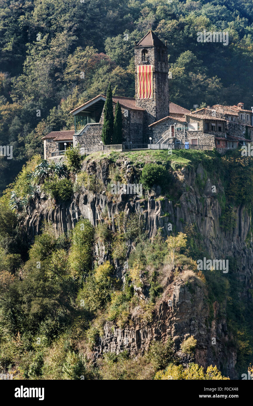 Castellfollit De La Roca. Stockfoto