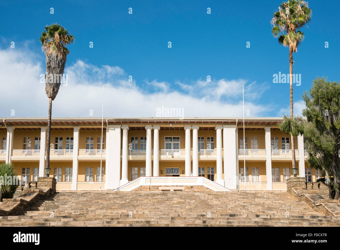 Parlamentsgebäude von Parlament Gärten, Robert Magabe Avenue, Windhoek (Windhuk), Khomas Region Republik Namibia Stockfoto