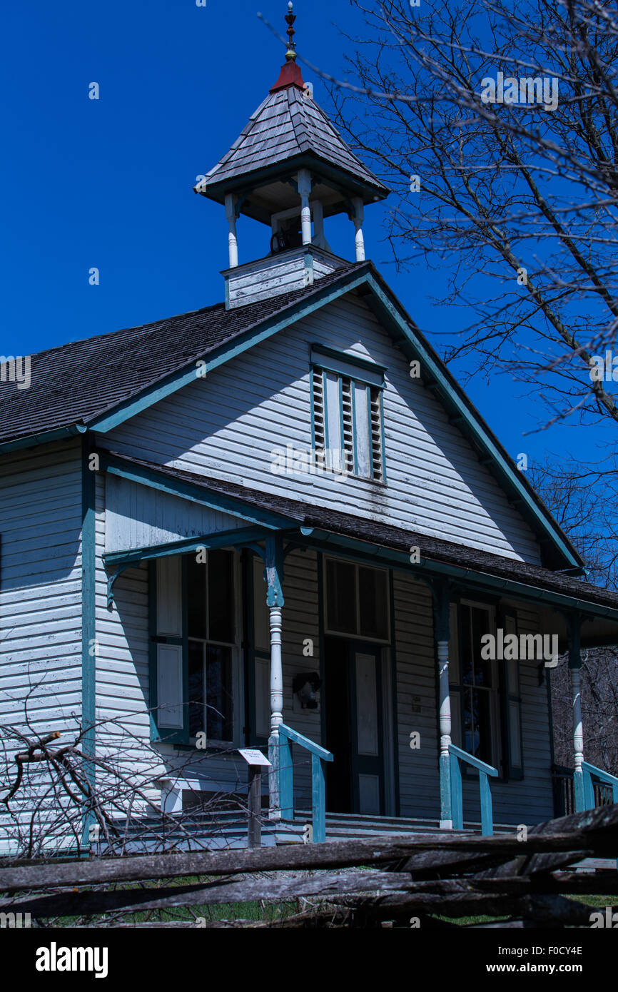 Eine einklassige Schulhaus im Landis Valley Farm Museum, befindet sich in Lancaster County, PA, beinhaltet eine historische Sammlung und d Stockfoto