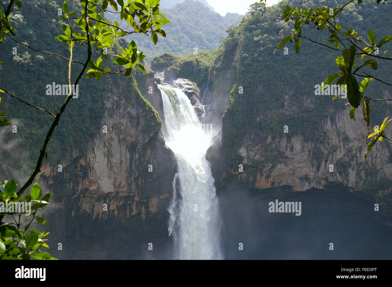 San Rafael fällt. Der größte Wasserfall in Ecuador Stockfoto
