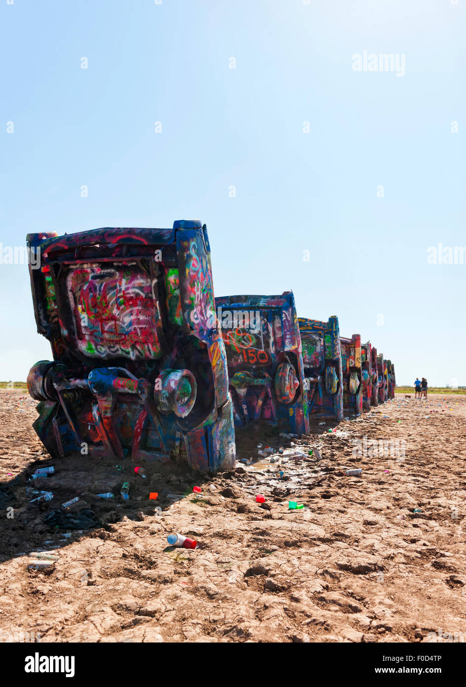 Cadillac Ranch, Amarillo, Texas Stockfoto