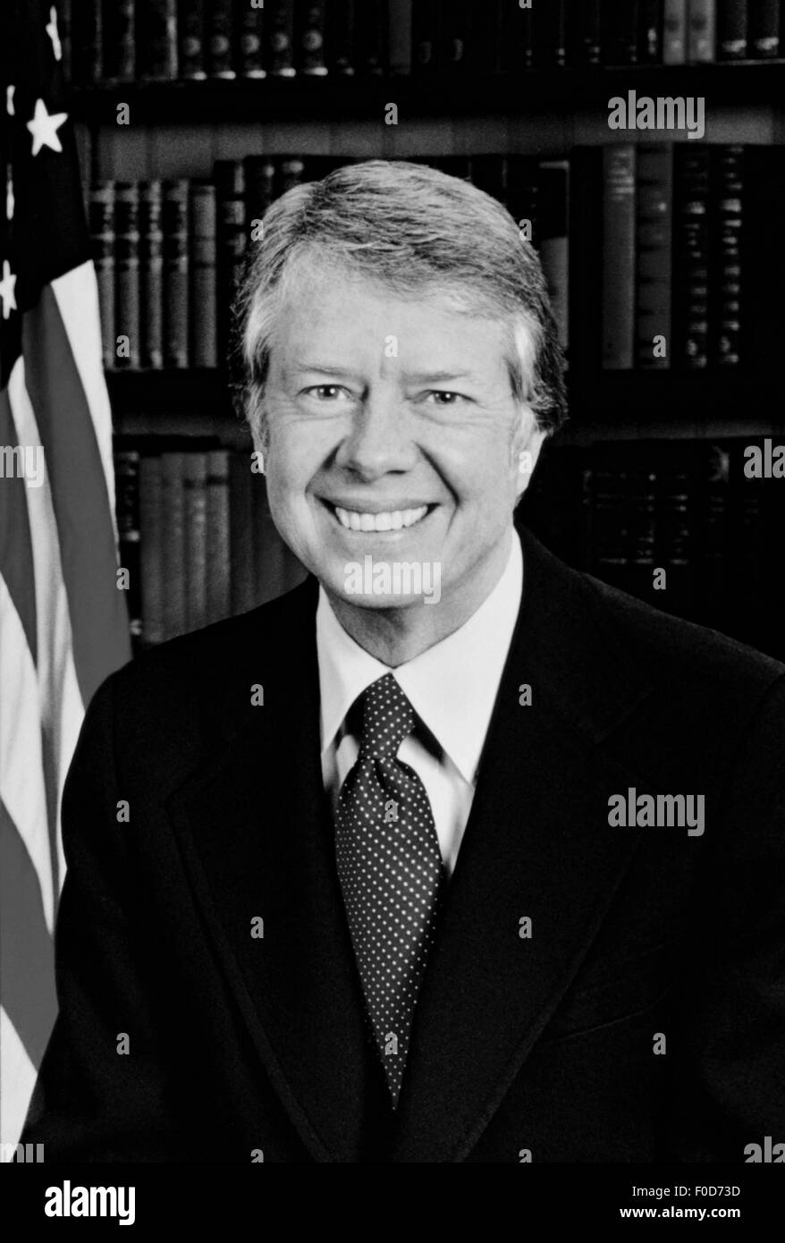 Vintage American History Porträt des Präsidenten Jimmy Carter. Stockfoto