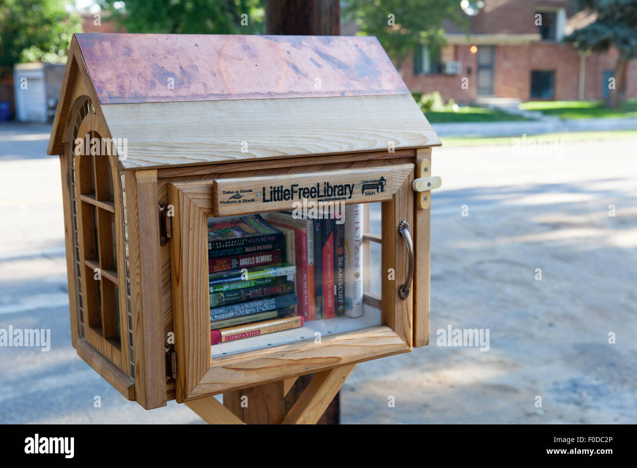 Wenig freie Bibliothek Denver Colorado USA Stockfoto