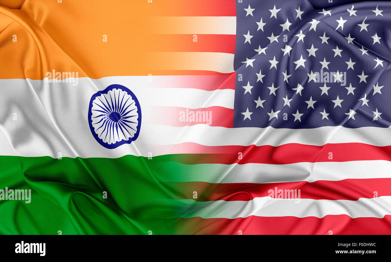 USA und Indien Stockfoto