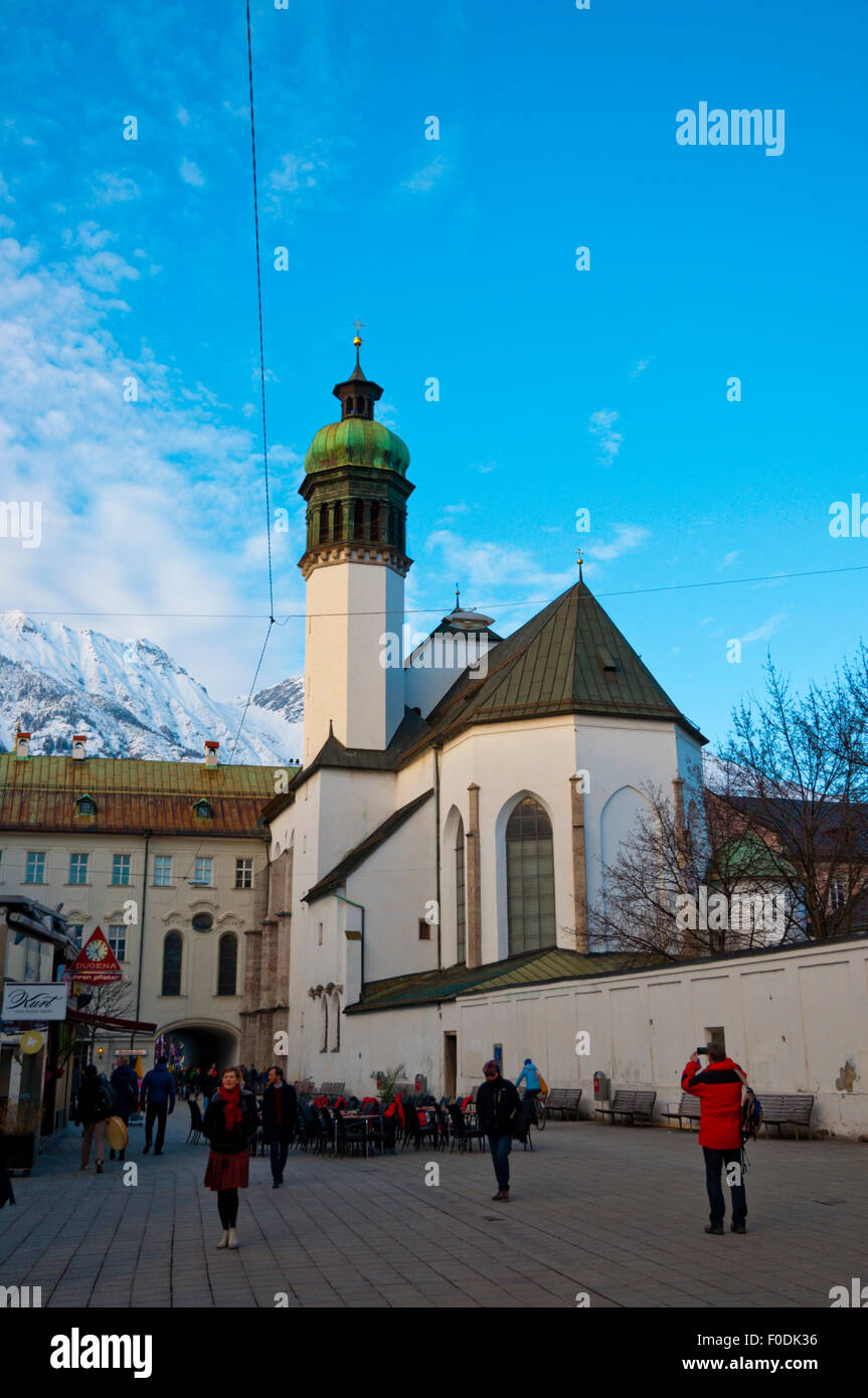 Hofkirche, Hofkirche in gotischem Stil (1553), Altstadt, Altstadt, Innsbruck, Inntal, Tirol, Österreich Stockfoto