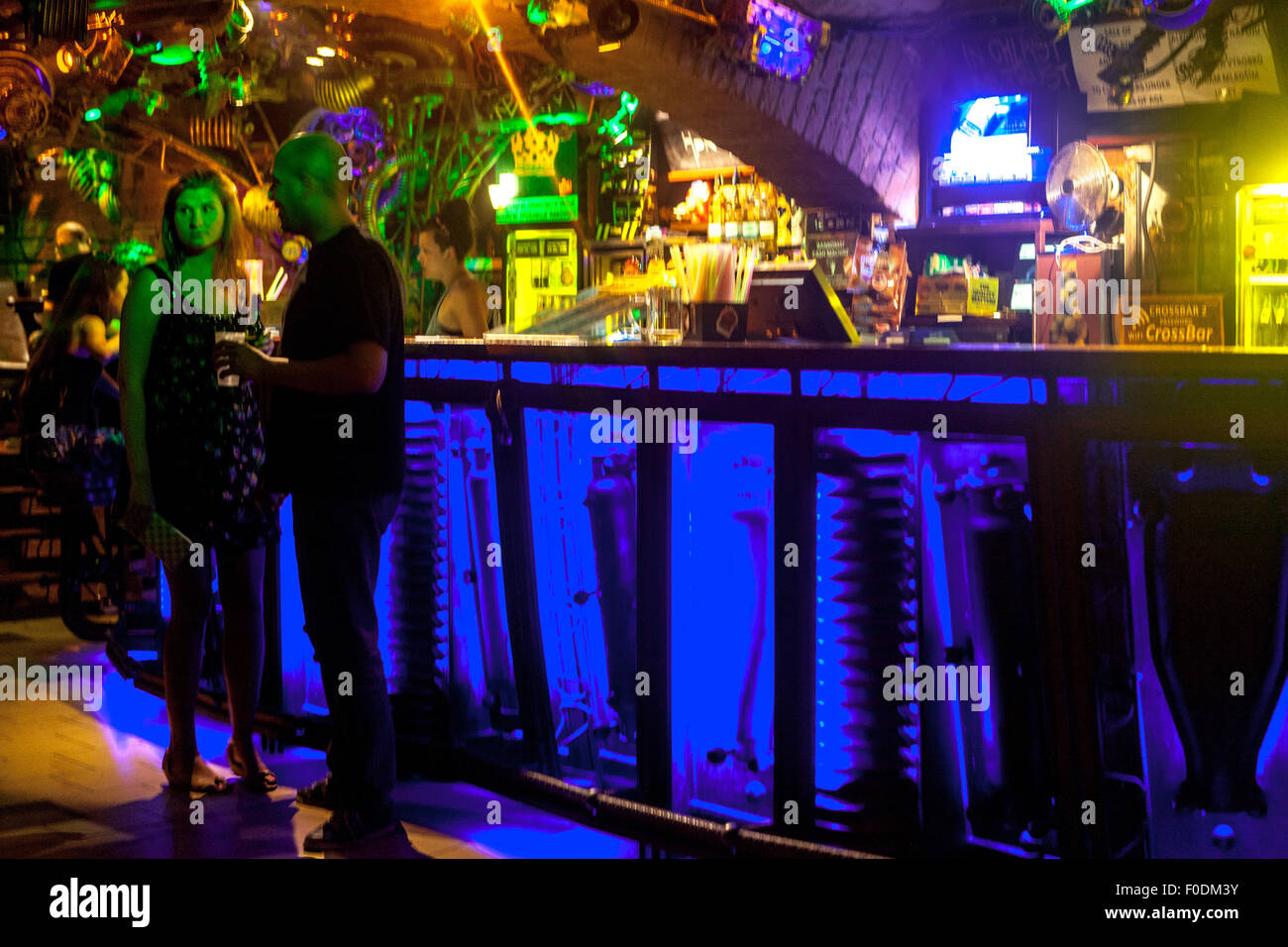 Prag Cross Club, Musik Club, Nachtleben, Prag Holesovice, Tschechische Republik Stockfoto