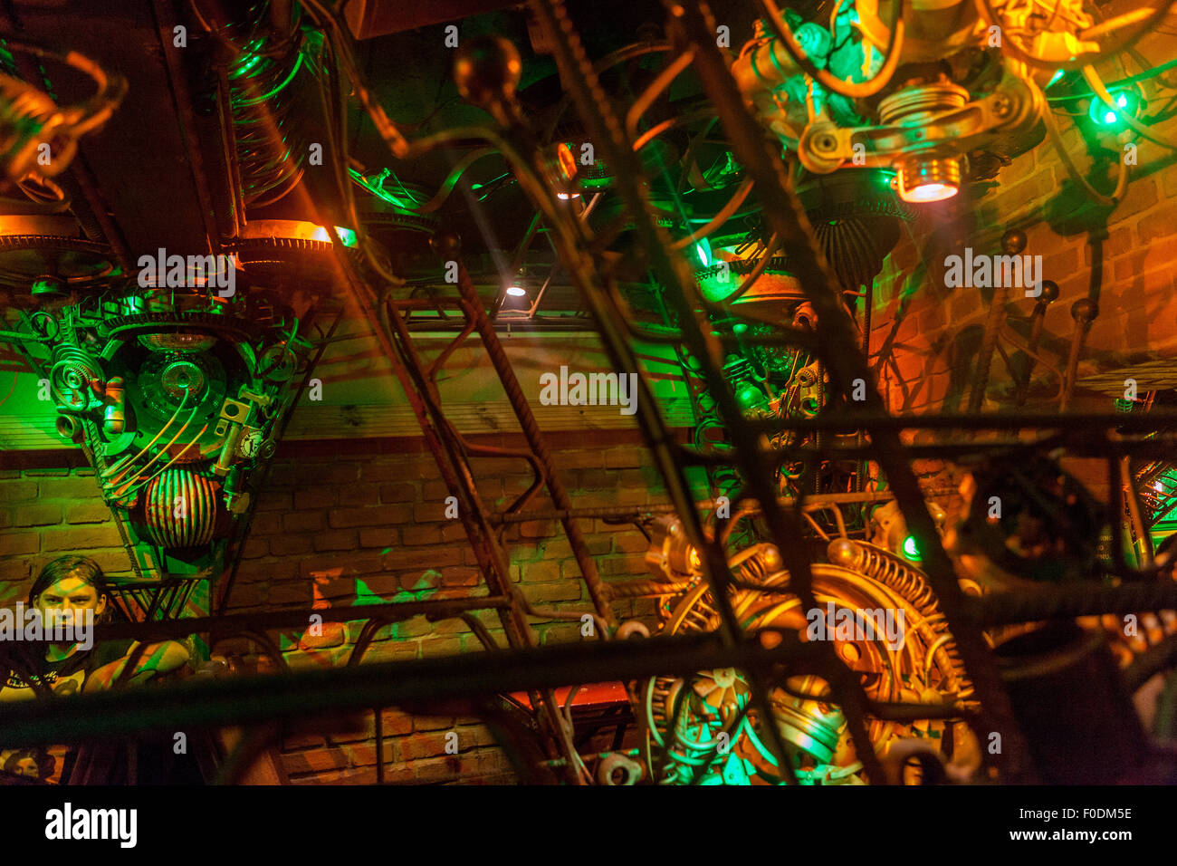 Cross Club Lieblingsmusik club, Nachtleben, Prag Holesovice, Tschechische Republik Stockfoto