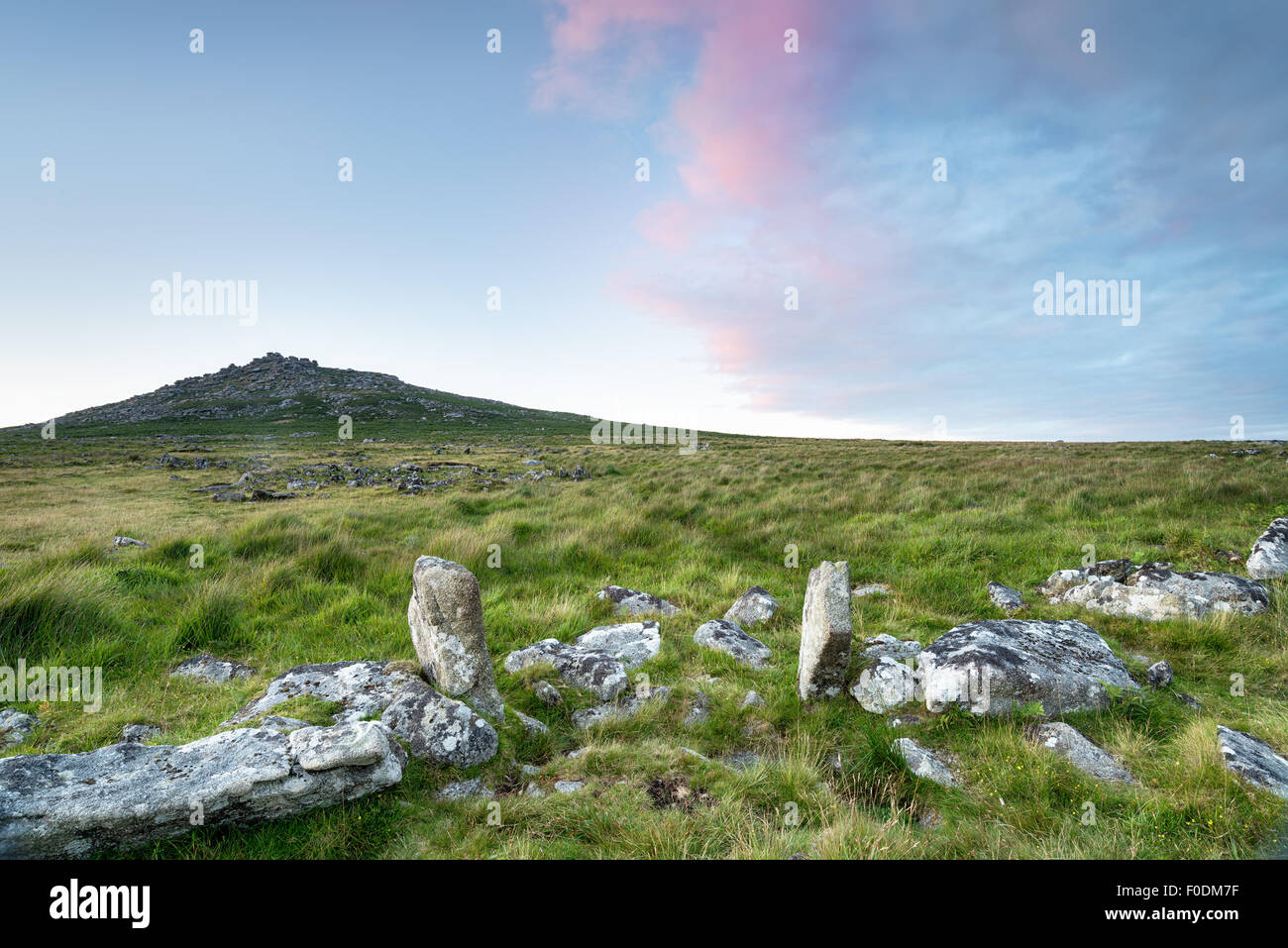 Granit-Moor bei Bodmin Moor in Cornwall, Blick auf grobe Tor Stockfoto