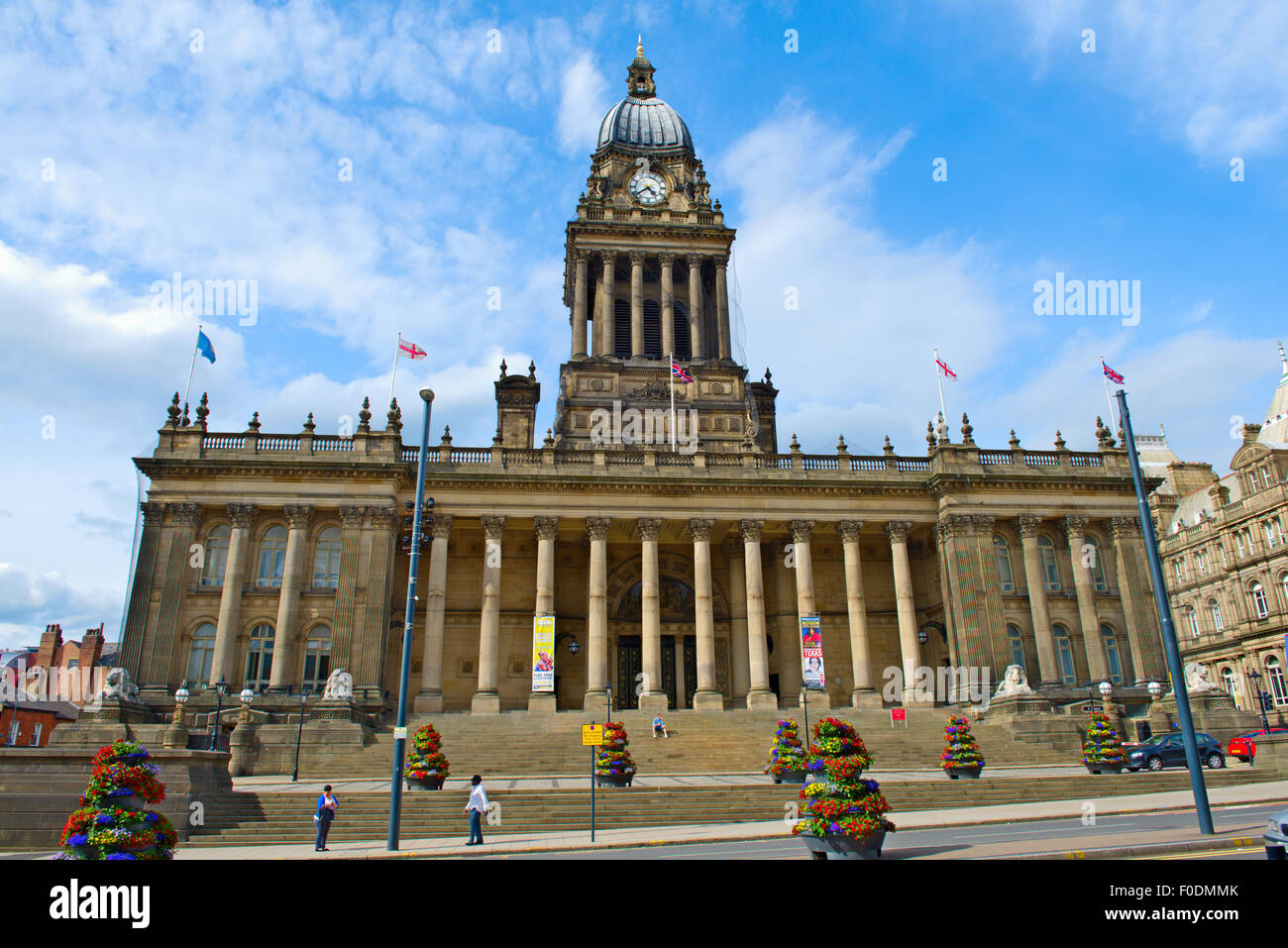 Leeds Rathaus, auf der Headrow, Leeds, West Yorkshire, England Stockfoto