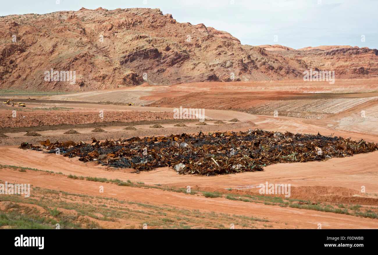 Moab, Utah - radioaktive Uran Tailings Bereinigung. Stockfoto