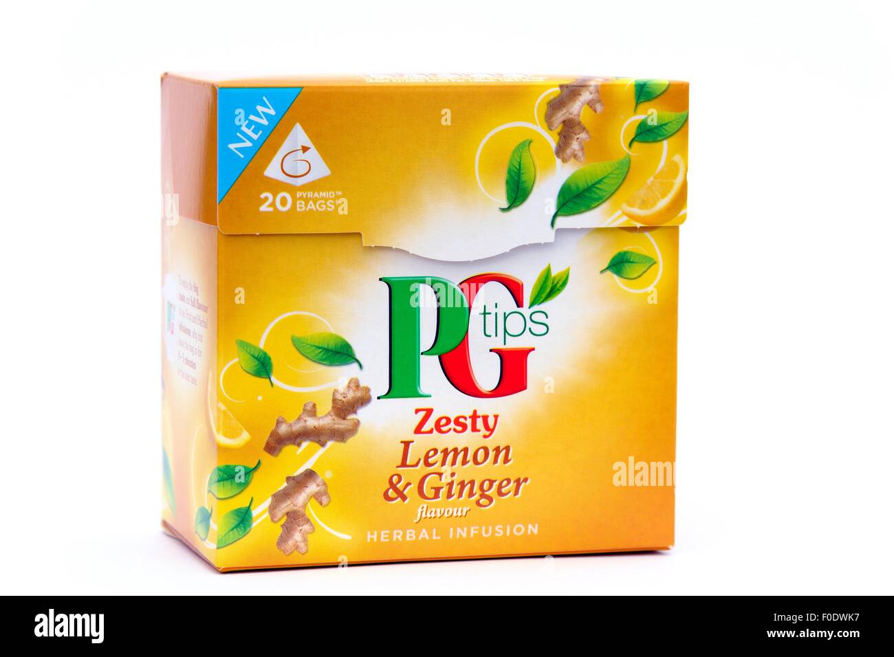 PG spritzige Zitrone & Ingwer Geschmack Kräutertee Stockfoto