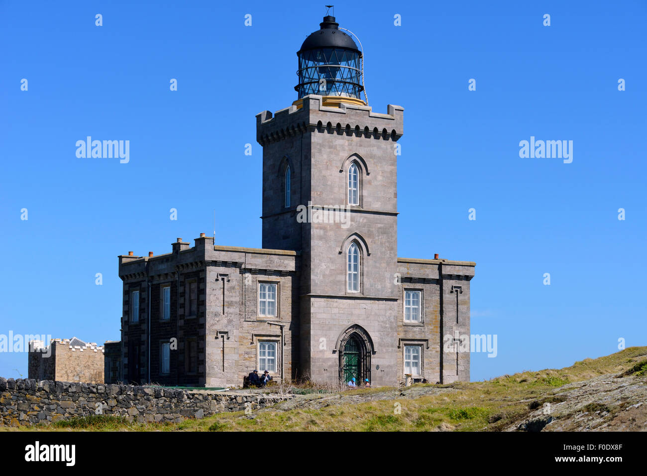 Wichtigsten Leuchtturm auf der Isle of May, Firth of Forth, Scottish National Nature Reserve, Schottland Stockfoto