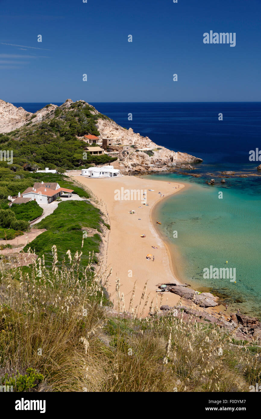 Cala Pregonda, in der Nähe von Fornells, Nordküste, Menorca, Balearen, Spanien, Europa Stockfoto