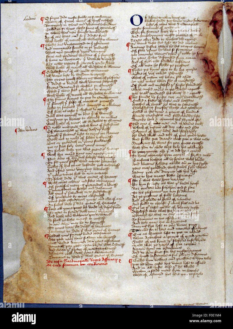 Der „Fall der Prinzen“ bezieht sich auf ein historisches oder literarisches Thema, das den Untergang von Herrschern oder mächtigen Individuen darstellt. Es ist ein Symbol für die Fragilität von Macht und Reichtum, das oft in Kunst und Literatur dargestellt wird. Stockfoto