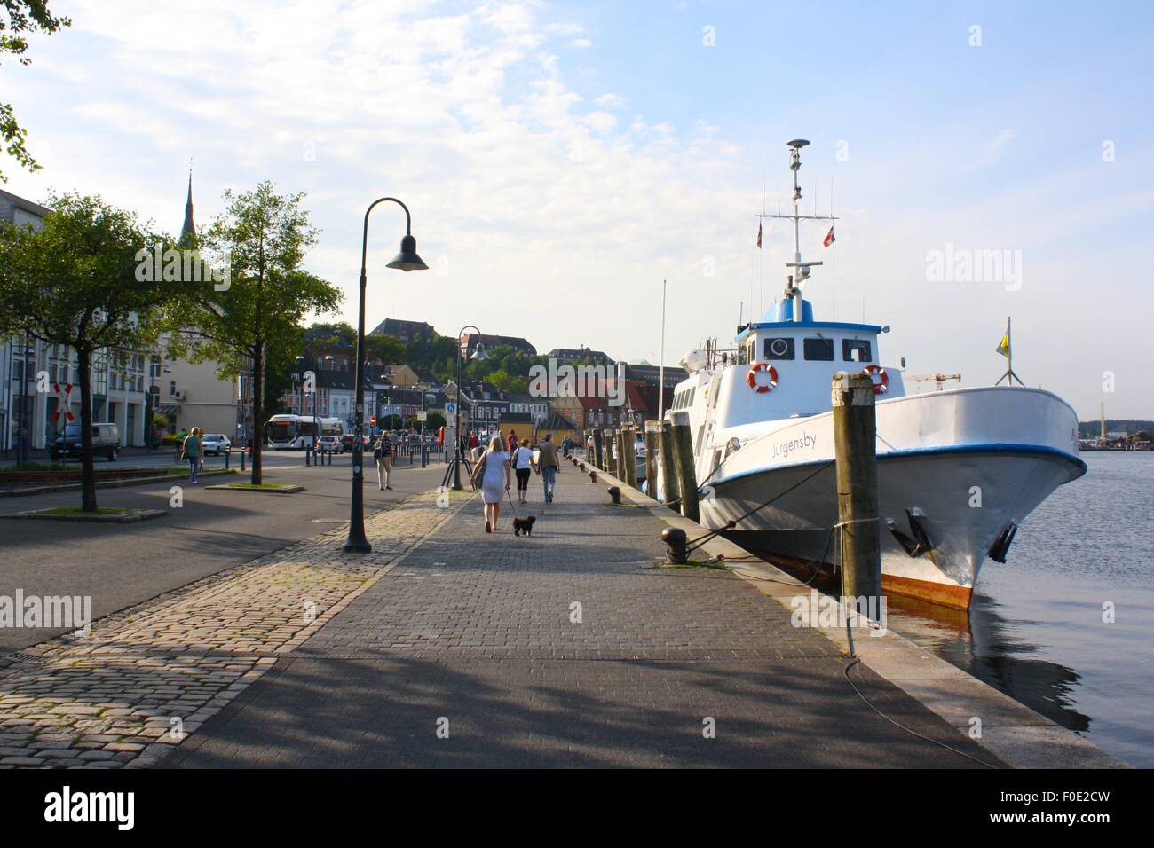 Flensburg, Hafen, Boot, Bootfahren, schöner Tag, Ostsee, Deutschland Stockfoto