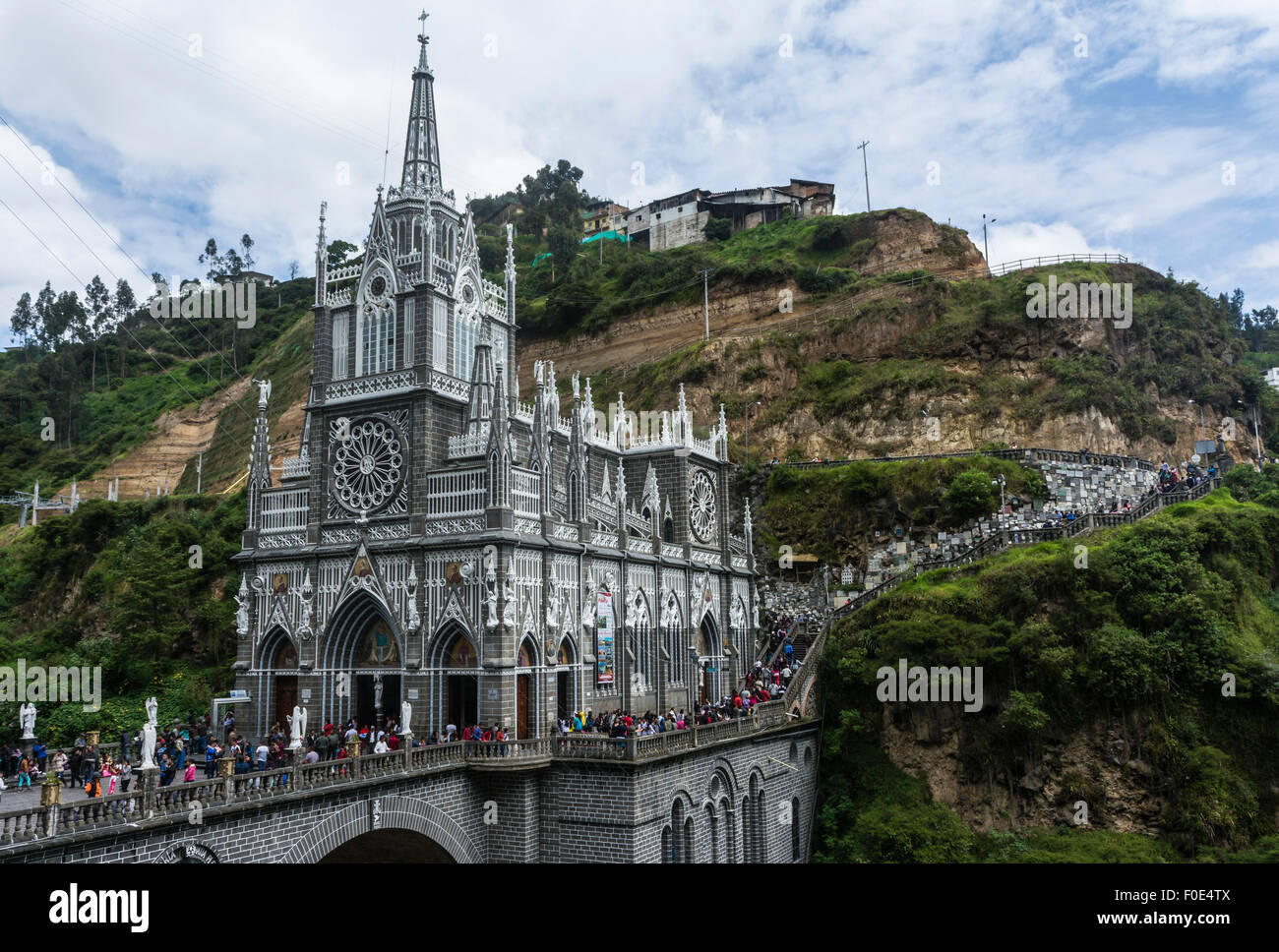 Las Lajas Heiligtum in Ipiales, Kolumbien Stockfoto