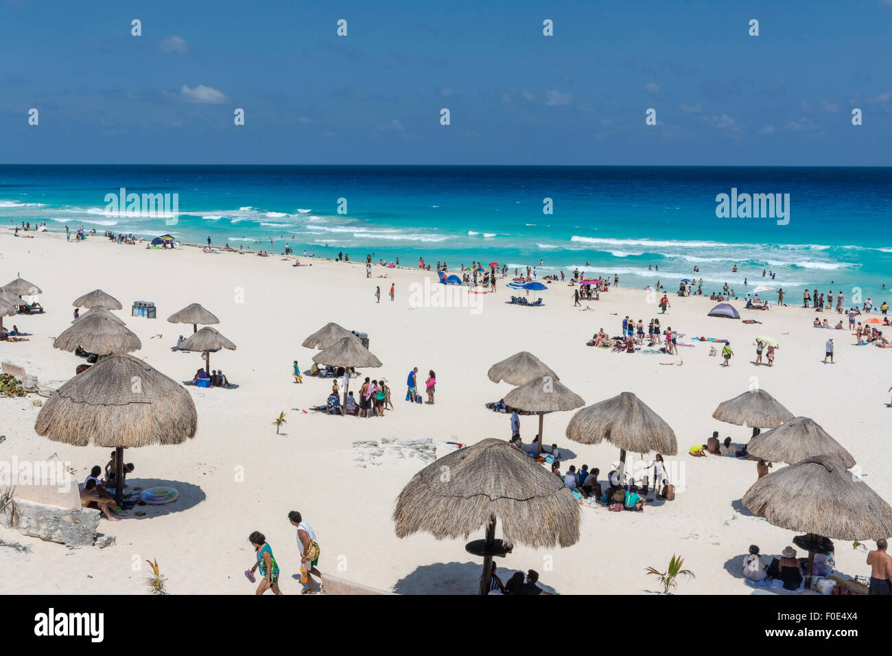 Strand von Cancun in Mexiko Stockfoto