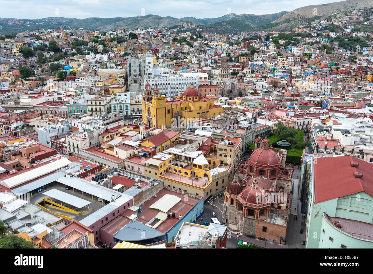 Bunte Gebäude in Guanajuato, Mexiko Stockfoto