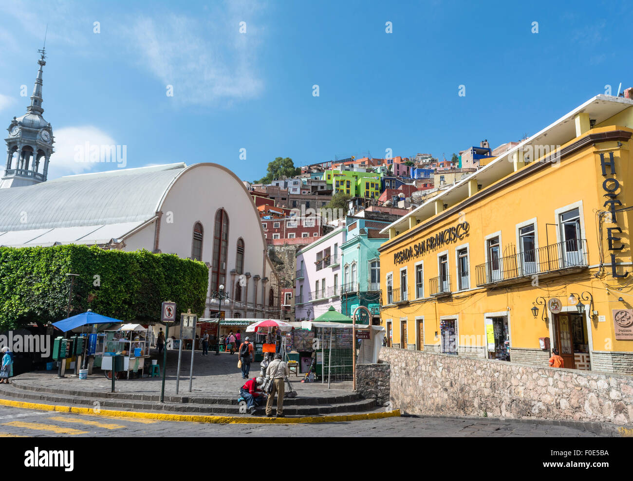Bunte Gebäude in Guanajuato, Mexiko Stockfoto