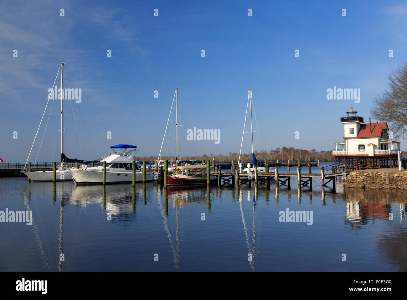 Roanoke River Lighthouse circa 1886, Edenton, NC, USA Stockfoto