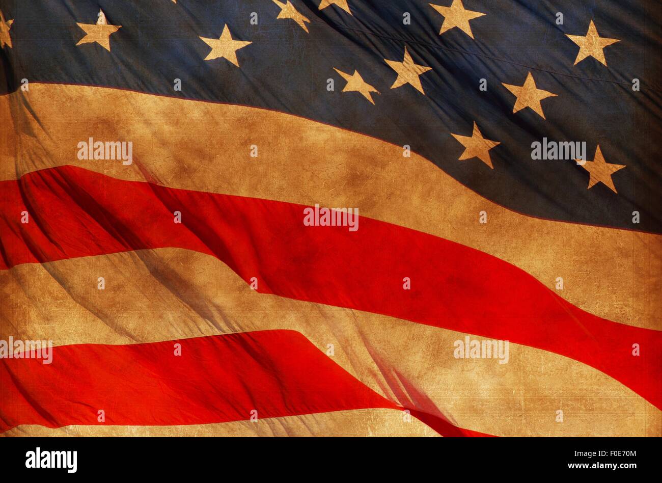 American Vintage Flagge abstrakten Hintergrund. USA Flagge Konzept Kulisse. Stockfoto