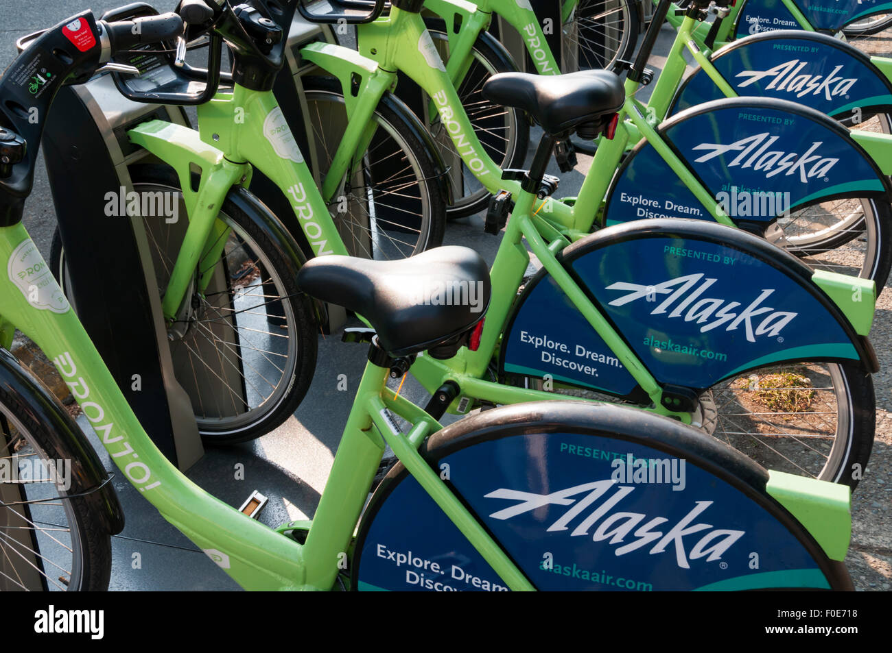 Seattle Fahrrad Verleih Schema. Stockfoto