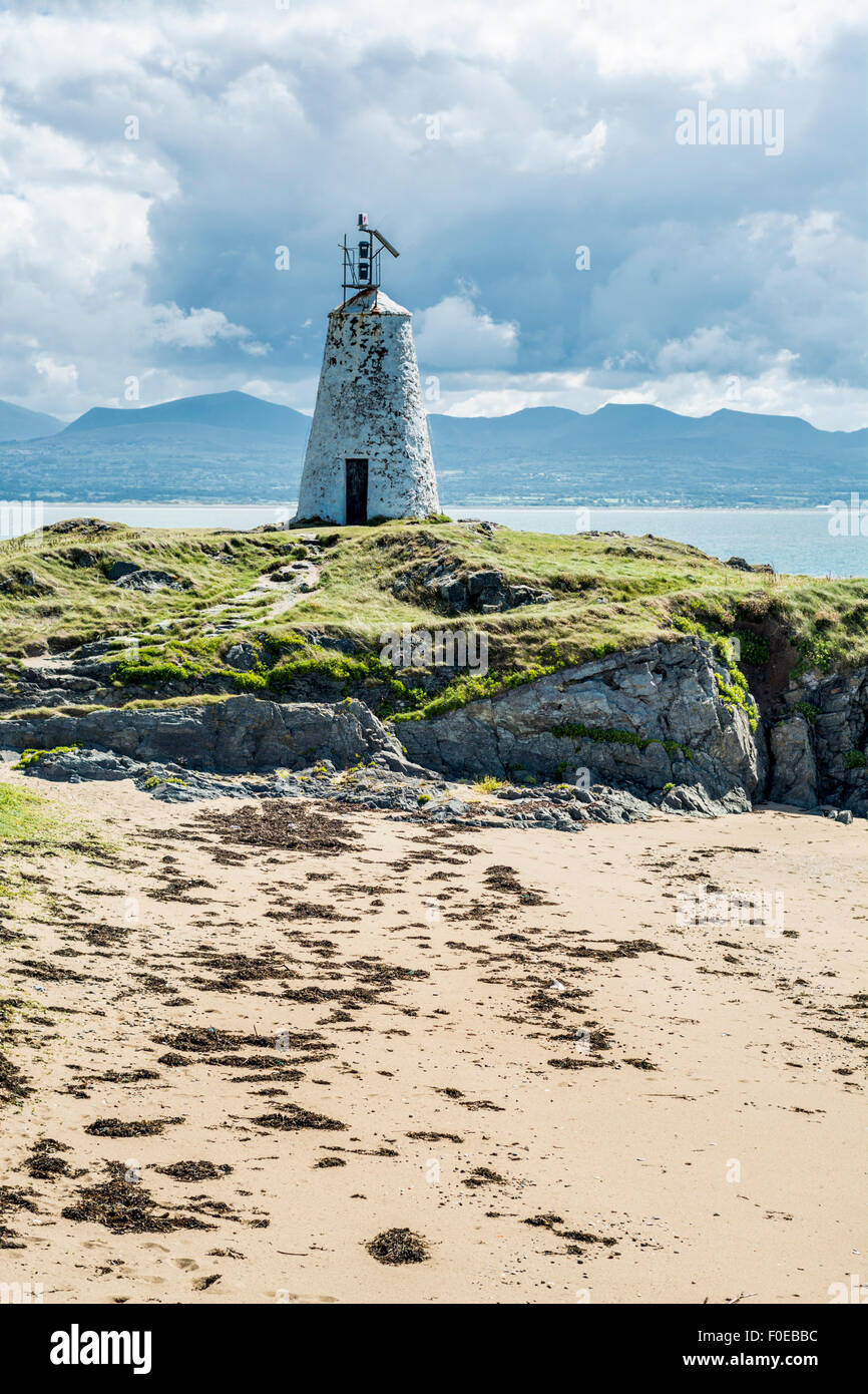 Ansicht von Llanddwyn Island, Isle of Anglesey, North Wales, UK am 7. August 2015. Stockfoto