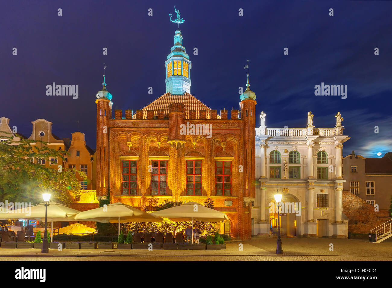 Bruderschaft des Heiligen Georg und Golden Gate, Gdansk Stockfoto