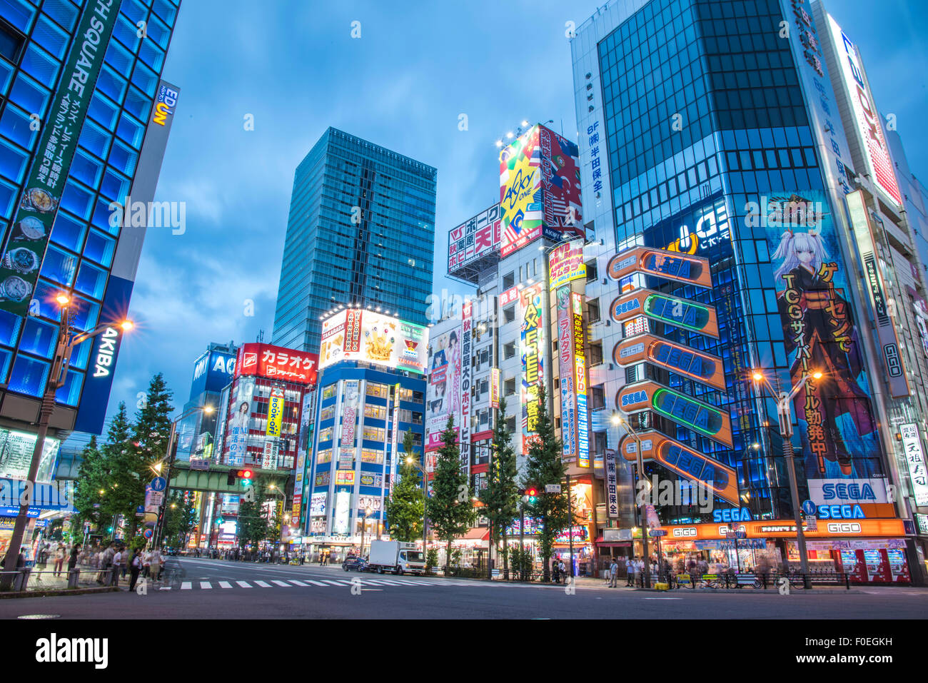 Straßenszene von Akihabara, Akihabara, Tokyo, Japan Stockfoto