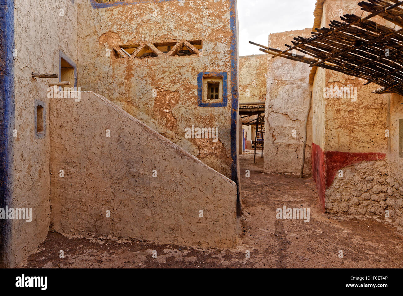 Verlassene und einsame Stadt Ouarzazate, Marokko. Der Bereich dient auch als Film-Studios. Stockfoto