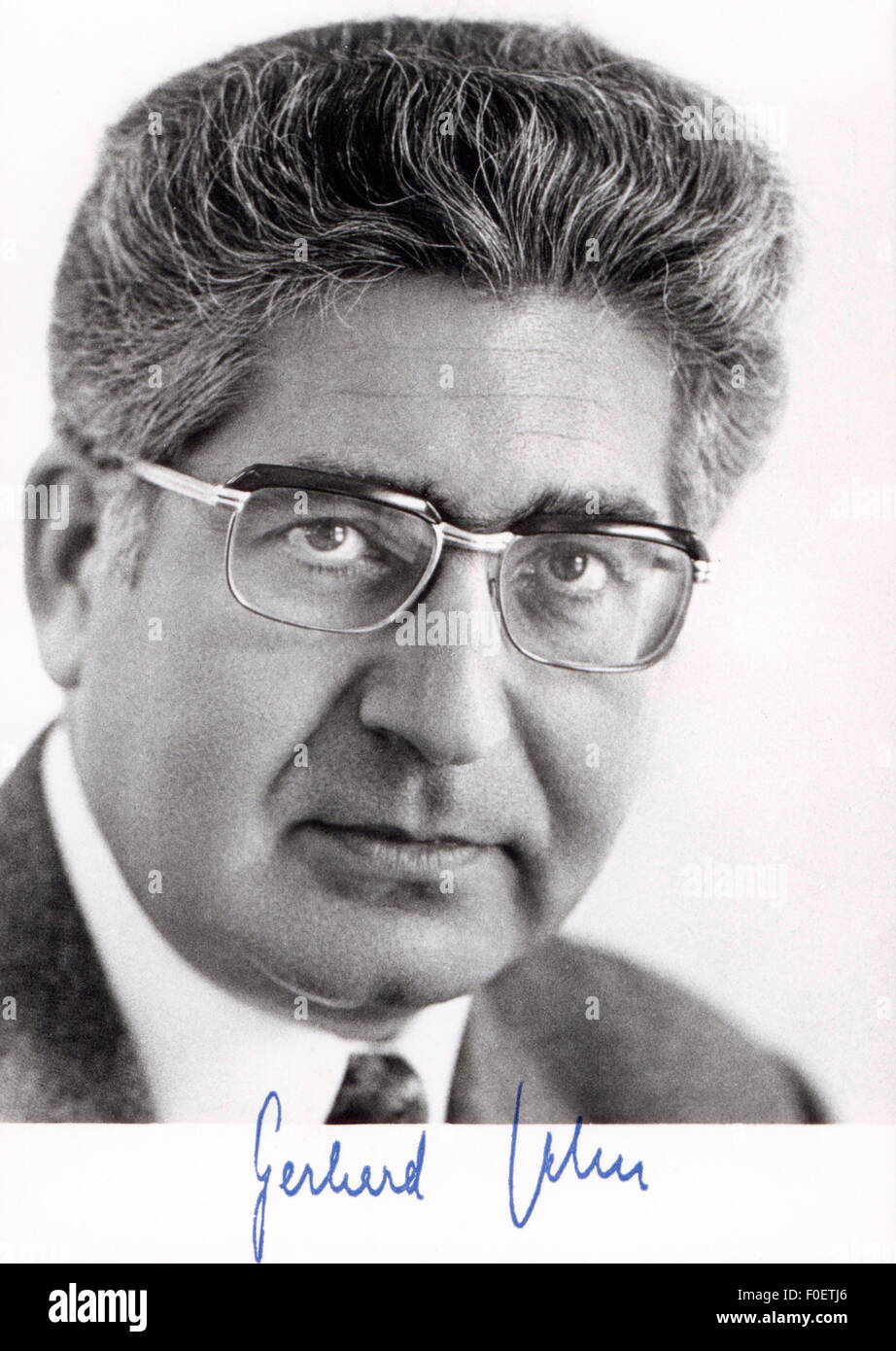 Jahn, Gerhard, 10.9.1927 - 10.1998, deutscher Politiker (SPD), Bundesjustizminister 22.10.1969 - 7.5.1974, Porträt, Autogrammkarte, 1970er Jahre, Stockfoto
