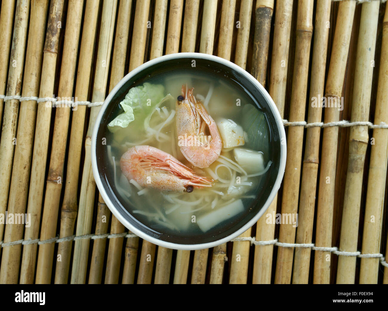 Kantonesische Meeresfrüchtesuppe - Meeresfrüchte Suppe innerhalb kantonesische Küche.  fand in Hong Kong, Stockfoto