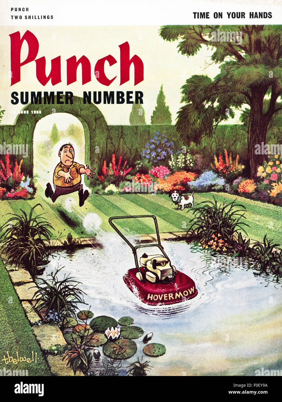 Cover der Zeitschrift Punch datiert 12. Juni 1968 mit Illustration von Norman Thelwell Stockfoto
