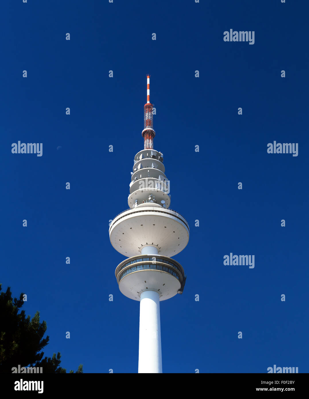 Die Heinrich-Hertz-Turm Fernmeldeturm, Hamburg, Deutschland. Stockfoto