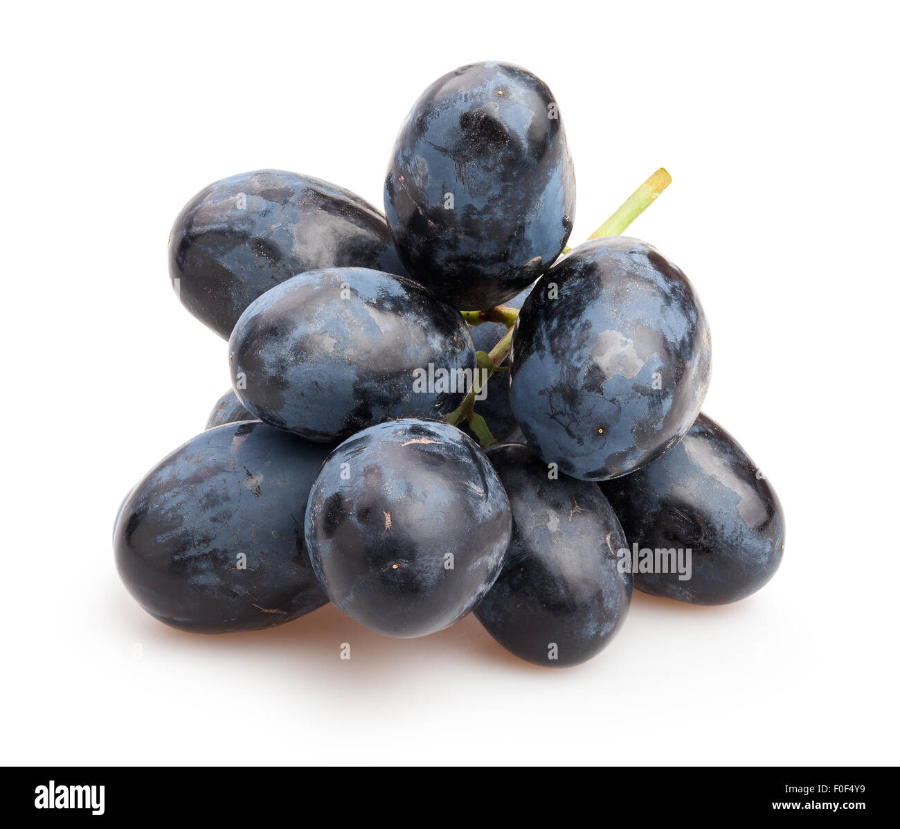 schwarzen Trauben isoliert Stockfoto