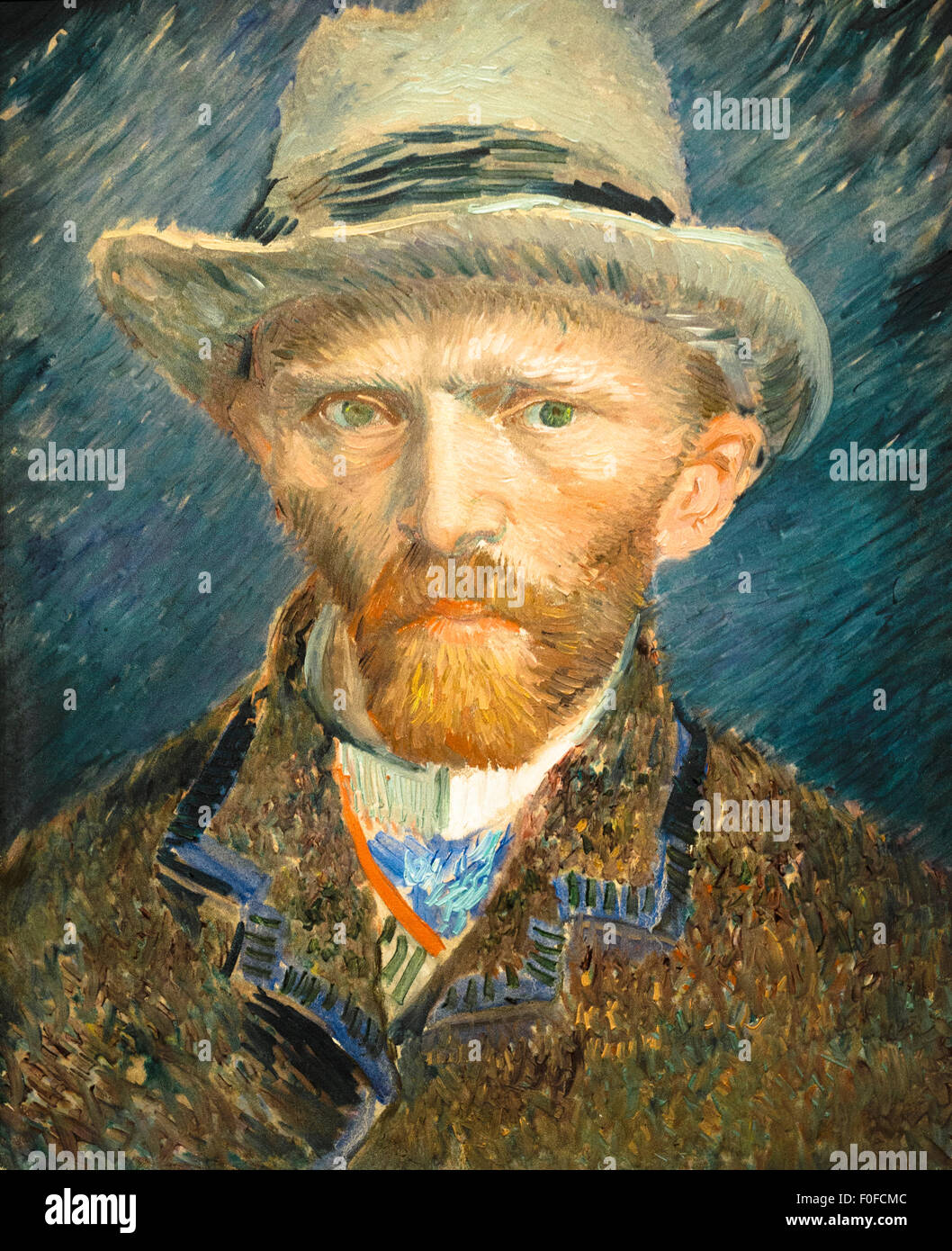Selbstportrait Vincent van Gogh (1854-1890), Öl auf Leinwand, 1887 Stockfoto