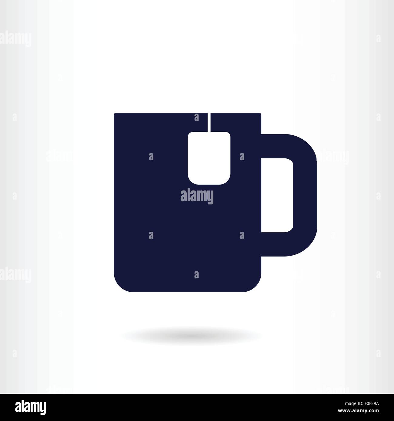 Büro-Tee-Tasse-Symbol-Vektor-illustration Stock Vektor