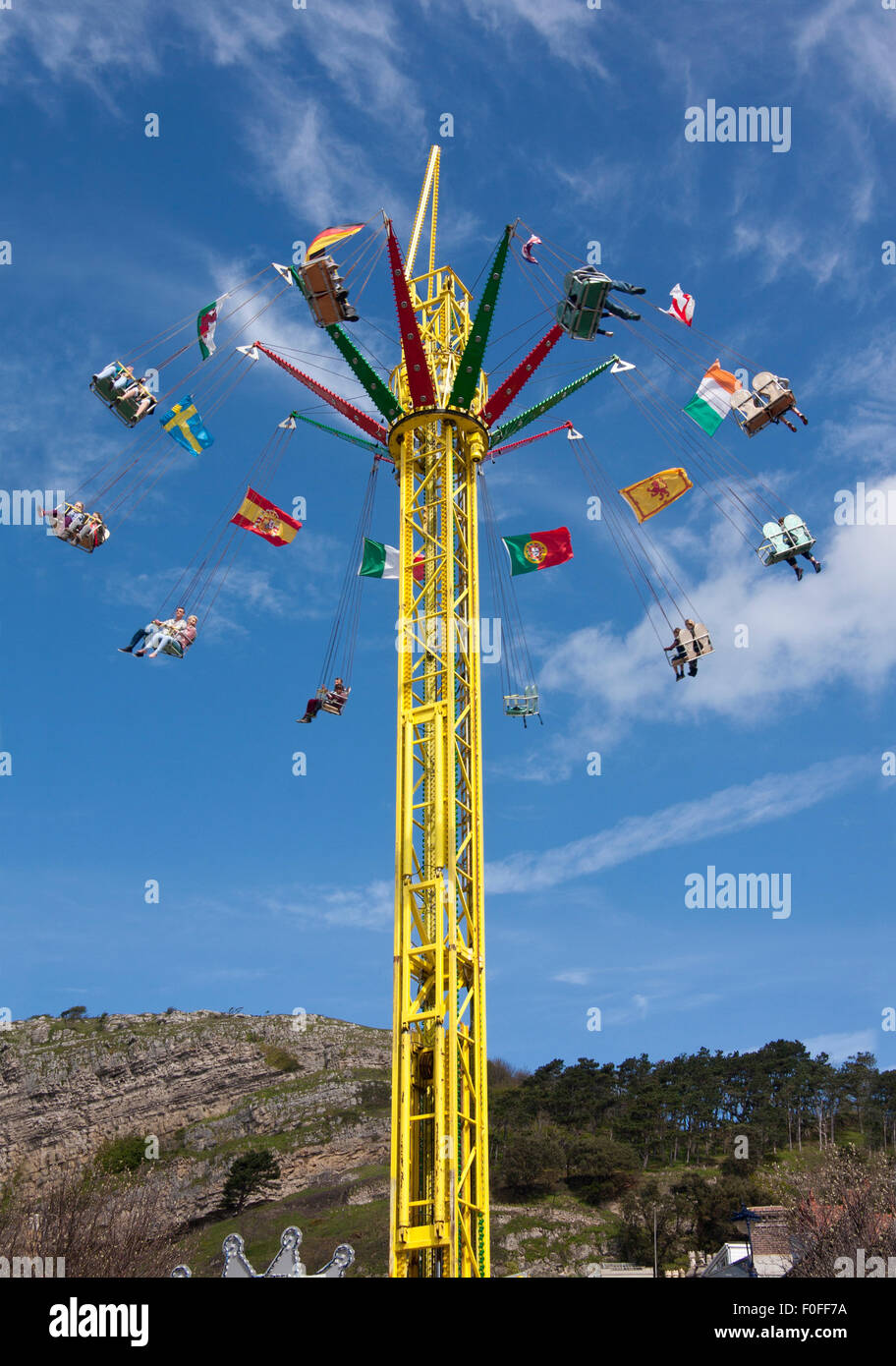 Eines der Messe fährt die füllen der Straßen von Llandudno während der viktorianischen Extravaganza, jedes Jahr im Mai statt. Stockfoto