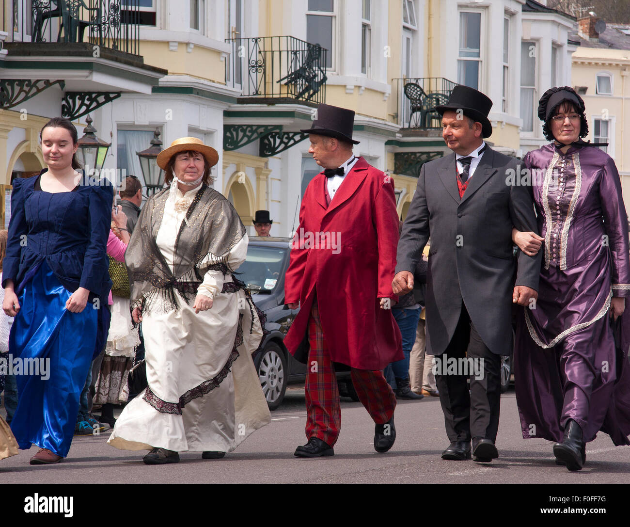 Grand Parade in Llandudno viktorianischen Extravaganza 2015, statt über ein Wochenende kann jedes Jahr in Nord-Wales, UK. Stockfoto