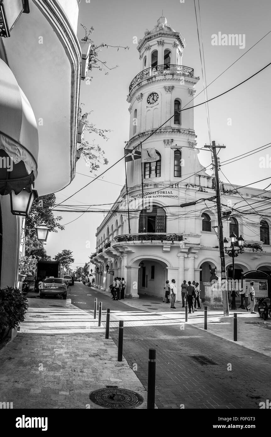 SANTO DOMINGO, Dominikanische Republik - 20. November 2014: allgemeine Altstädte in Santo Domingo, Dominikanische Republik Stockfoto