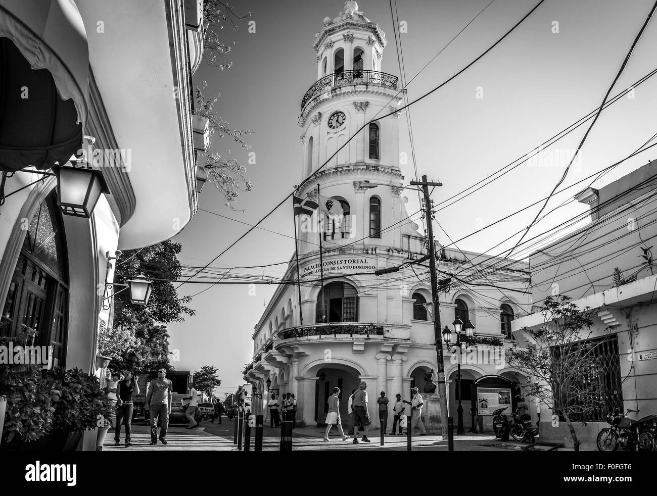 SANTO DOMINGO, Dominikanische Republik - 20. November 2014: allgemeine Altstädte in Santo Domingo, Dominikanische Republik Stockfoto