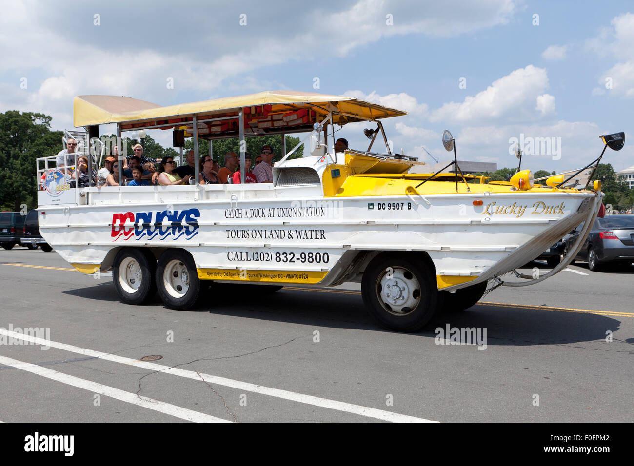 DC-Enten amphibische Tour Fahrzeug - Washington, DC USA Stockfoto
