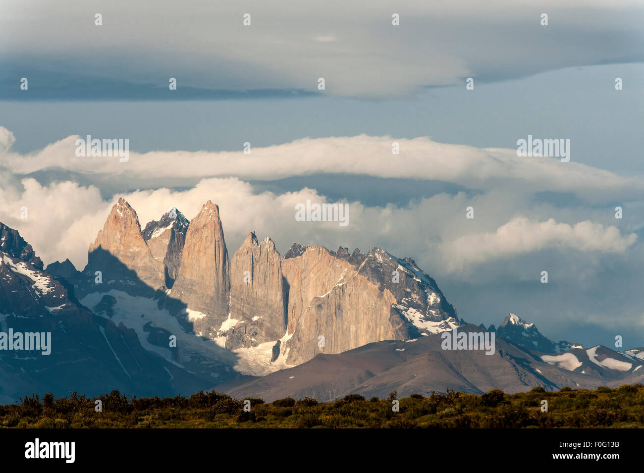 Torres del Paine Türme Nationalpark Torres del Paine chilenischen Patagonien Chile Stockfoto