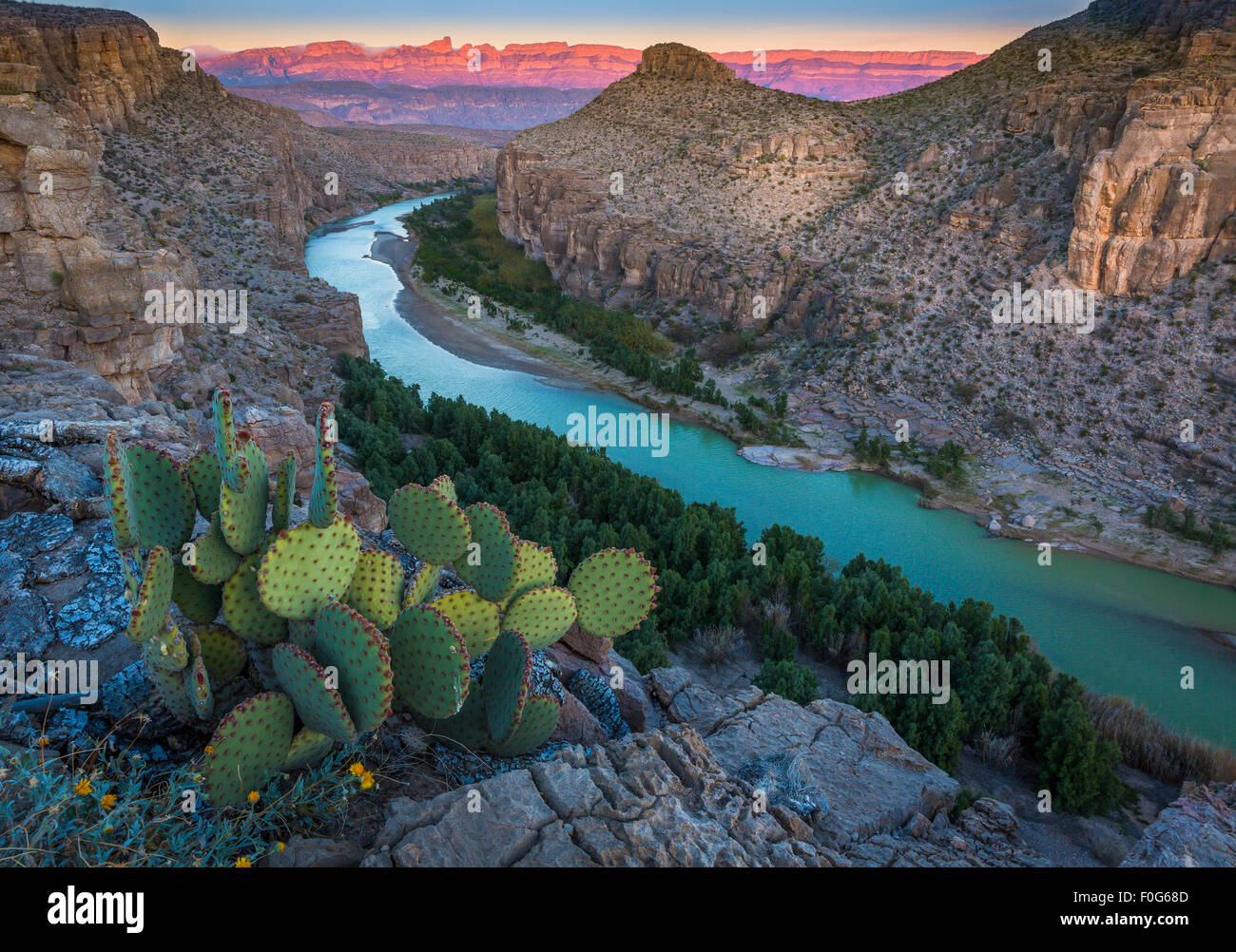 Big Bend National Park in Texas ist das größte Naturschutzgebiet der Chihuahua-Wüste der Vereinigten Staaten. Stockfoto