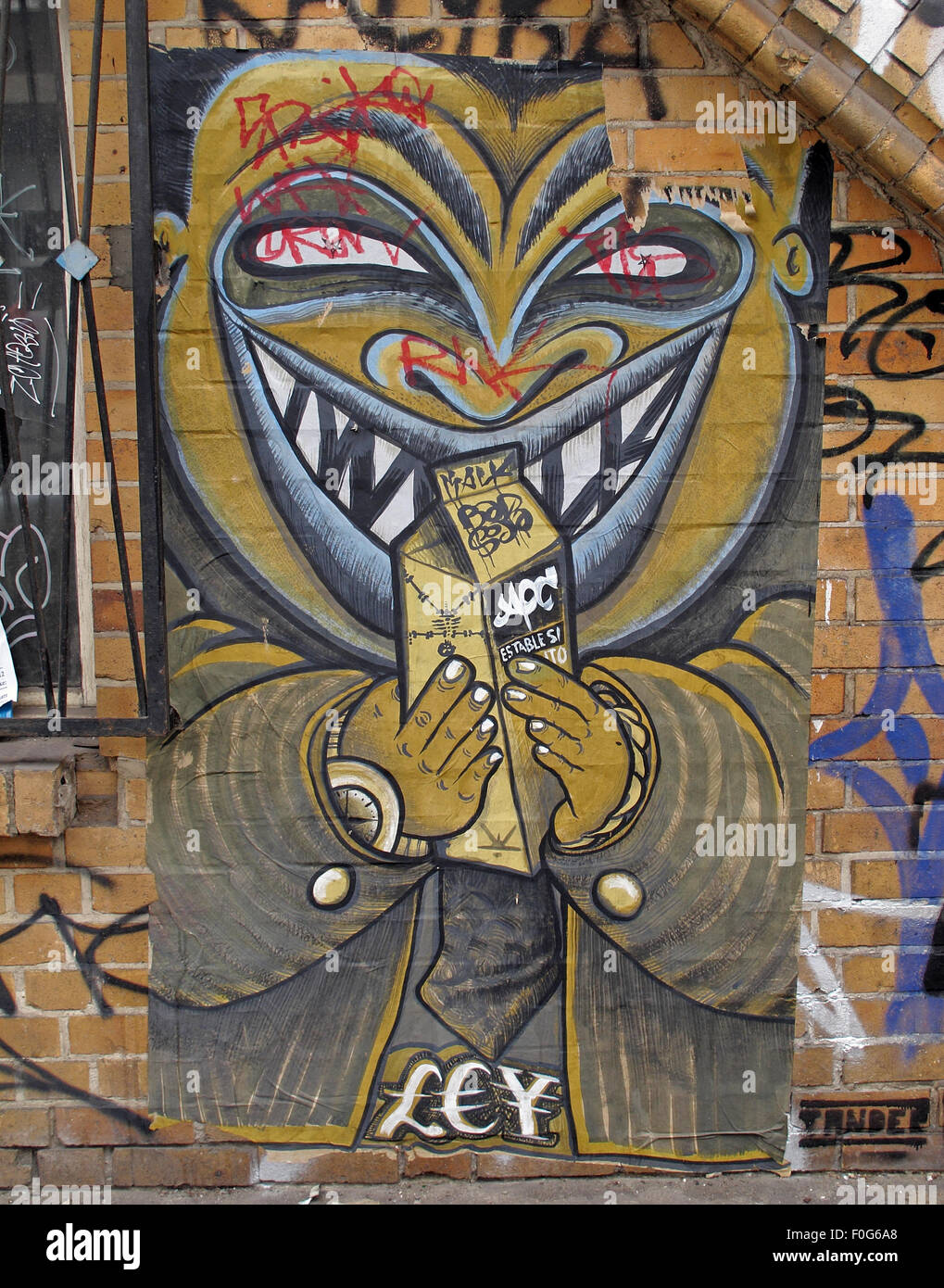 Berlin-Mitte, Streetart an Wänden, Deutschland Stockfoto